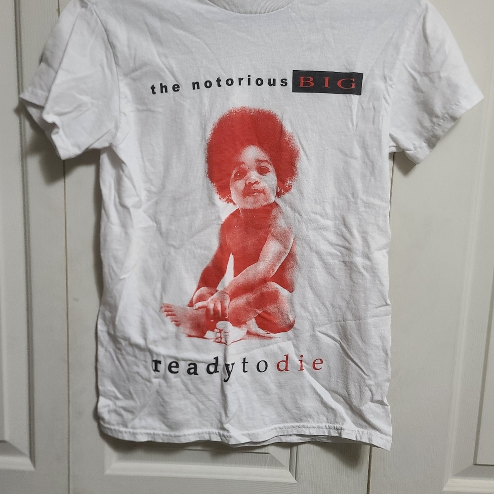 White and Red Graphic Tee